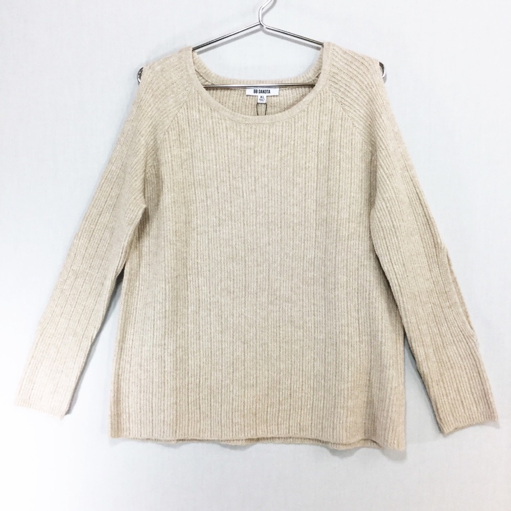 NWT BB Dakota Underneath It All Slit Sleeve Sweater - Picture 2 of 6